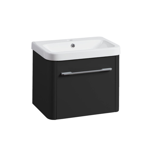 Coral 500mm Wall Mounted 1 Drw, Matt Black