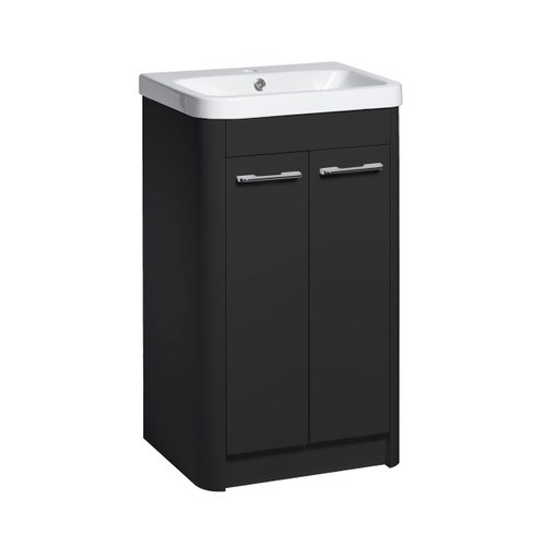Coral 500mm Full Depth Basin Unit, Matt Black