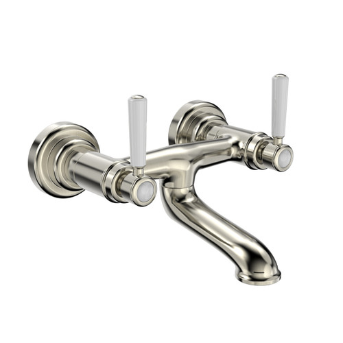 Cotswold Wall Mounted Bath Filler, Brushed Nickel