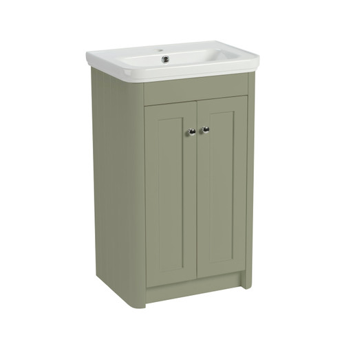 Cotswold 500mm F/s 2DR Basin Unit, Aloe Green