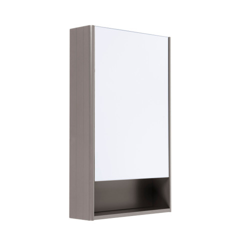 Cotswold Single Mirror Cabinet, Stone Grey