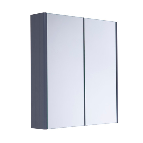 Cotswold Double Mirror Cabinet, Midnight Grey