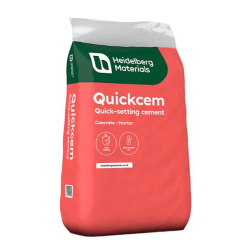 Heidelberg Materials Quickcem Quick Setting Cement, Grey, 25kg