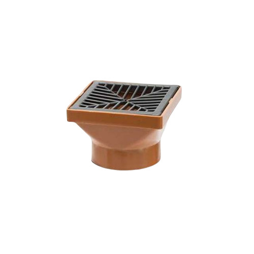 Polypipe Underground Drain, 110mm Square Hopper, With Grid