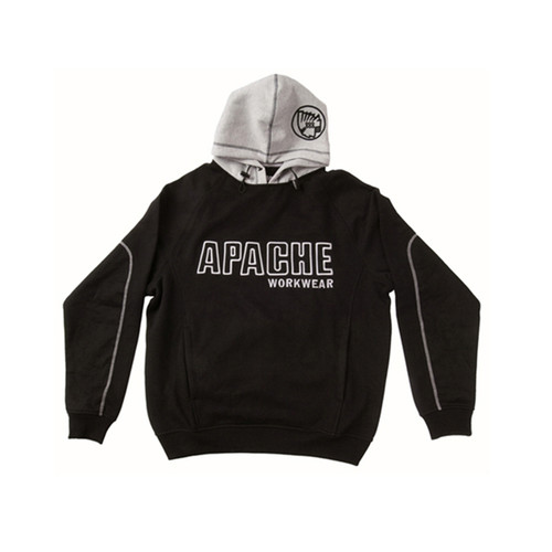 Apache Black/Grey Hooded Sweatshirt Size M (42)