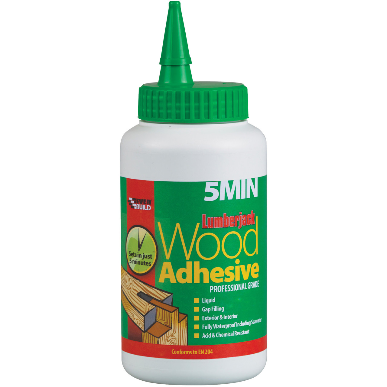 Photograph of Everbuild 5 Minute Polyurethane Wood Adhesive 750g