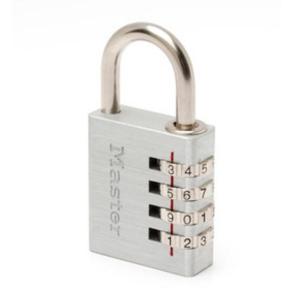 Photograph of Masterlock Aluminium 4 Digit Combination Padlock 40mm