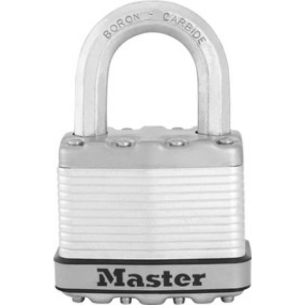 Photograph of Master Lock Padlock, Boron-Carbide Steel Zinc, 9mm 25mm, 52mm Body Width, 24 per Carton