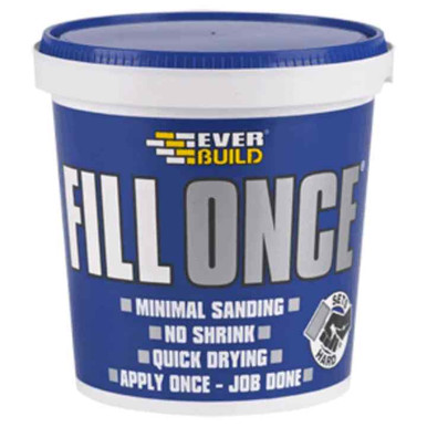 Everbuild Fill Once Filler, White, Solvent Based, 30min Dry Time, 325ml Tub product image