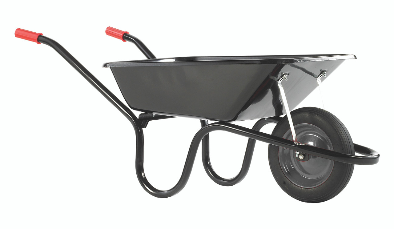 Photograph of Camden Classic Wheelbarrow Black Solid Wheel 85L