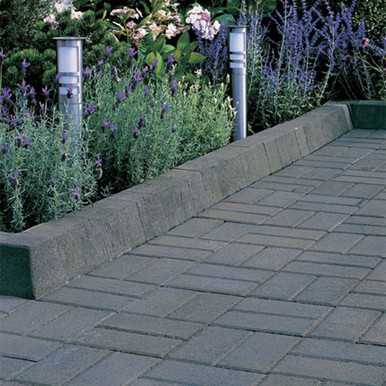 Further photograph of Pavekerb Type K-L Kerb BN External Corner Charcoal