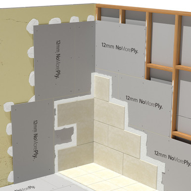 Further photograph of NoMorePly Fibre Cement Tile Backing Board 1200mm x 800mm x 12mm