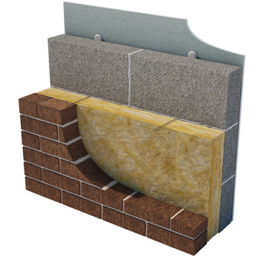 Further photograph of Superglass Superwall 34 Cavity Batt 125mm