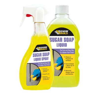 Further photograph of Everbuild Sugar Soap Liquid, Yellow, EN 374, Water Based, 500ml