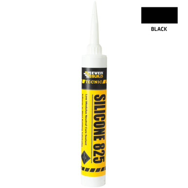 Everbuild 825 Silicone Sealant, Black, 380 ML product image