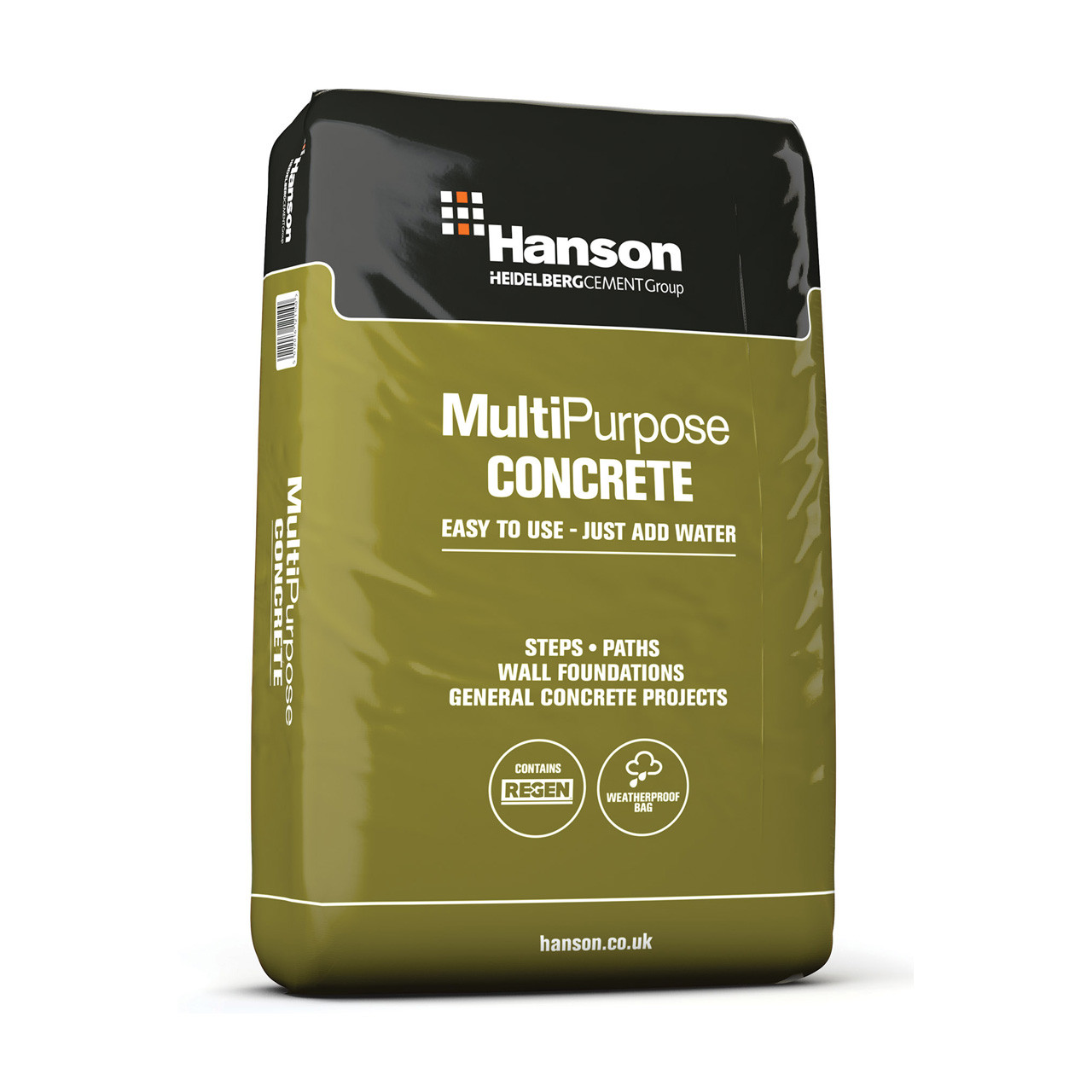 Photograph of Hanson multipurpose Concrete, Grey, 20kg