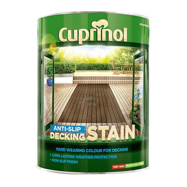 Further photograph of Cuprinol CX Anti Slip Decking Stain American Mahogany 2.5L