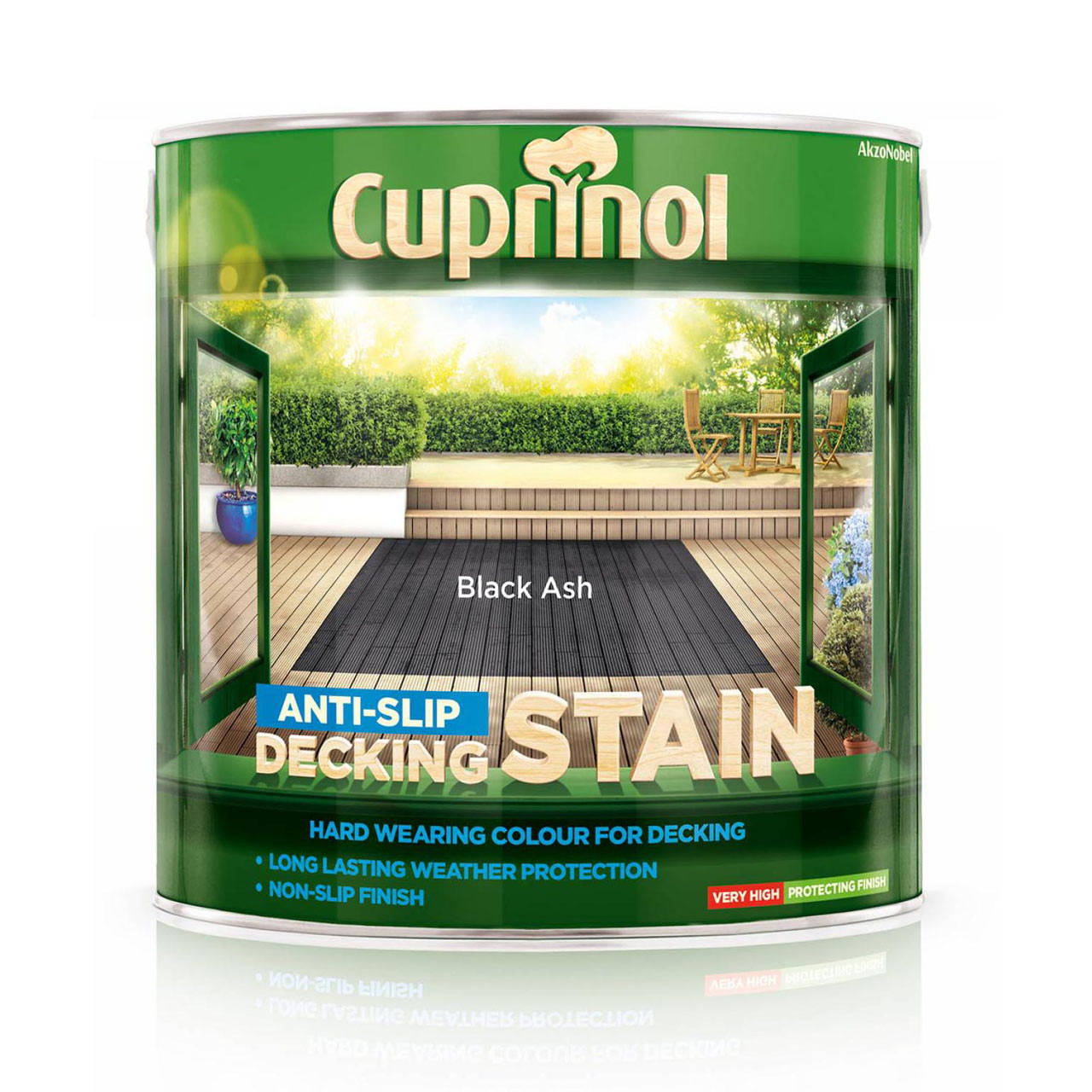 Photograph of Cuprinol CX Anti Slip Decking Stain Black Ash 2.5L