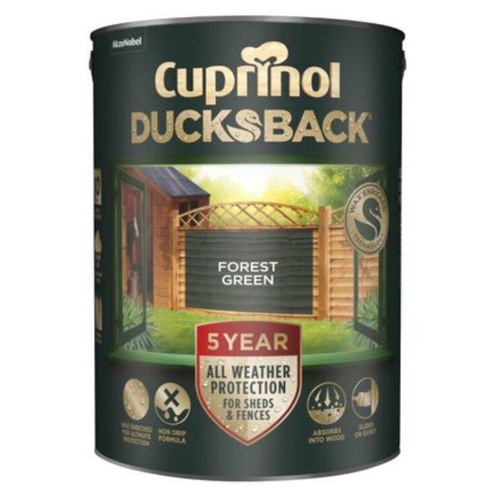 Photograph of Cuprinol 5 Year Ducksback Forest Green 5L