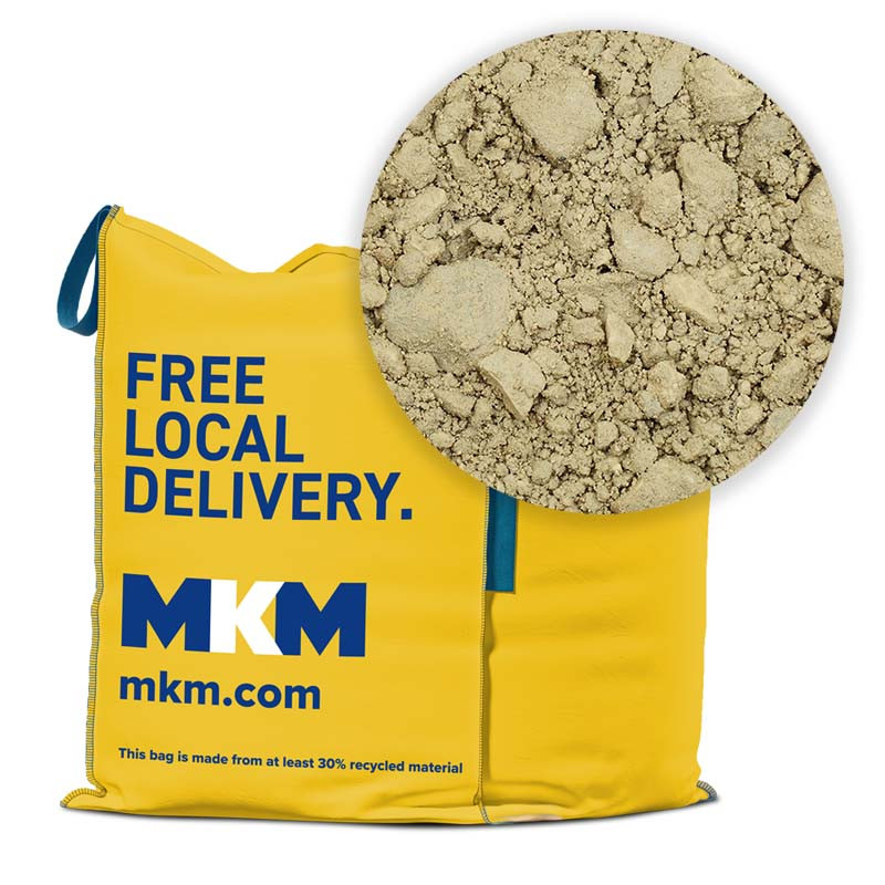 Photograph of Crushed Aggregate, Locally Sourced, 40mm, 1 Bag, Beige, 850 KG