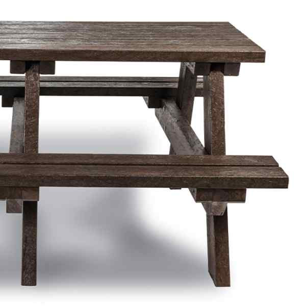 Photograph of Plaswood Hero A-Frame Table Semi-Assembled - Brown