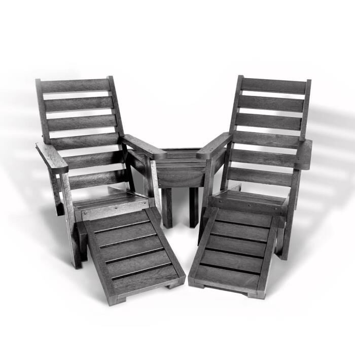 Photograph of Plaswood Chill Out Lounger Set - Black