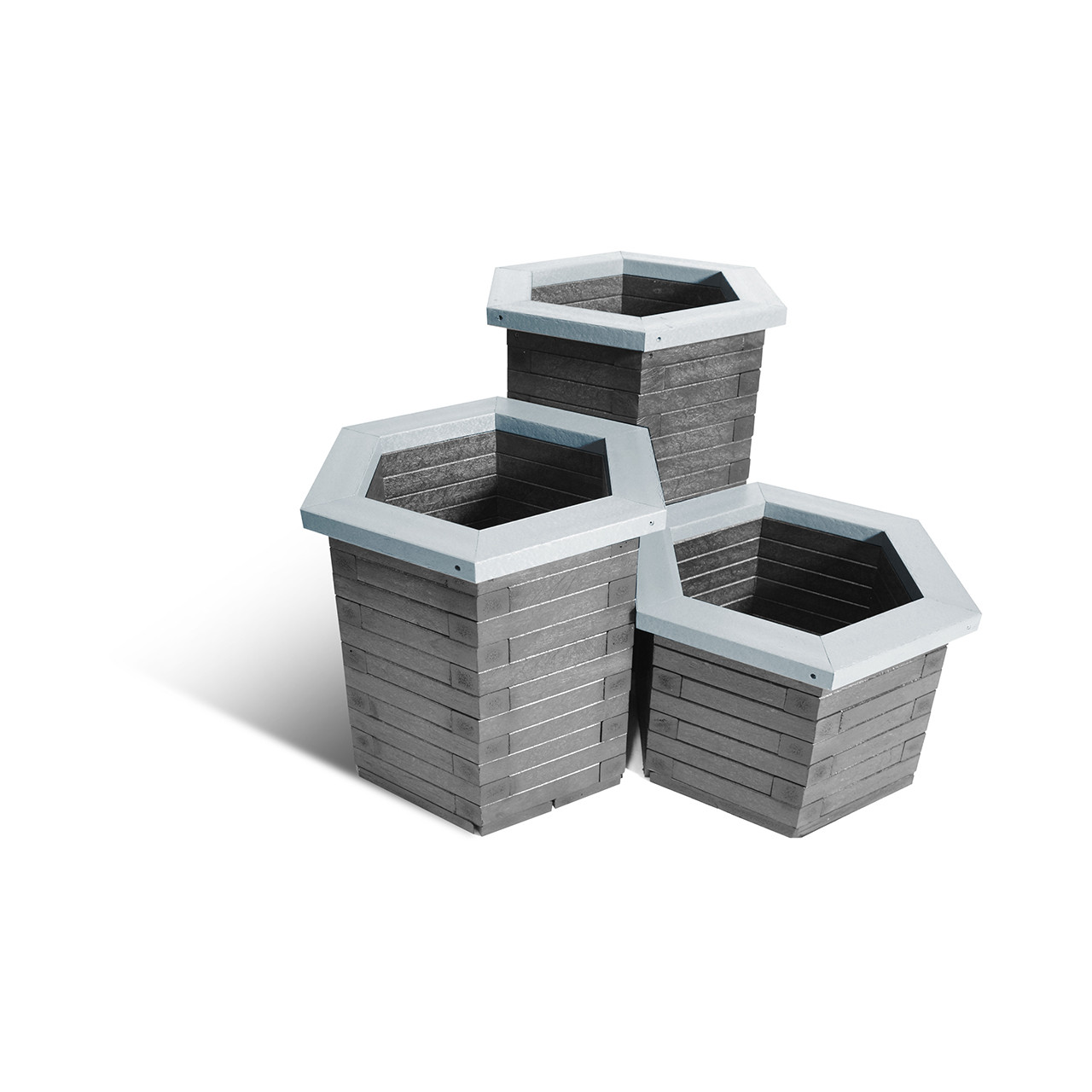 Photograph of Plaswood Hive Planter 450mm x 415mm - Black/Grey