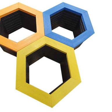 Plaswood Hive Planter 450mm x 615mm - Black/Grey product image
