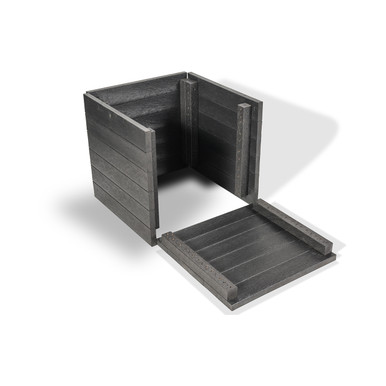 Further photograph of Plaswood Modular Planter Semi Assembled - Black