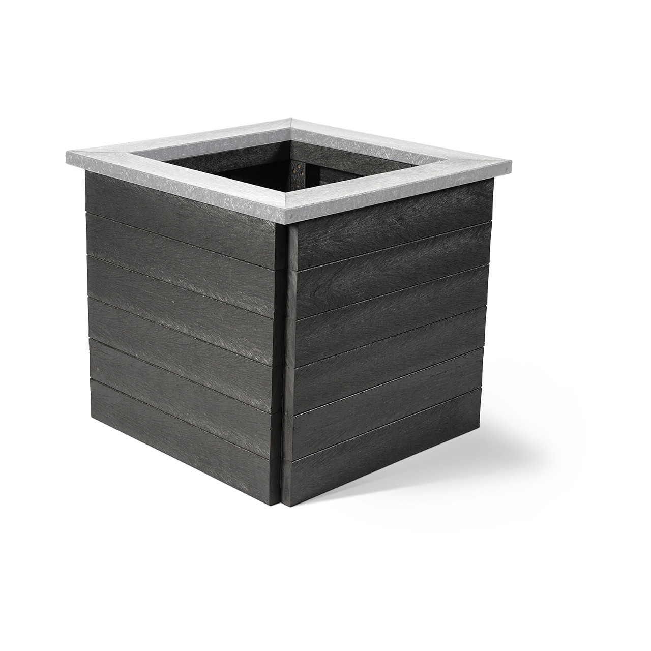 Photograph of Plaswood Modular Planter Semi Assembled - Black/Grey