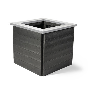 Further photograph of Plaswood Modular Planter Semi Assembled - Black/Grey