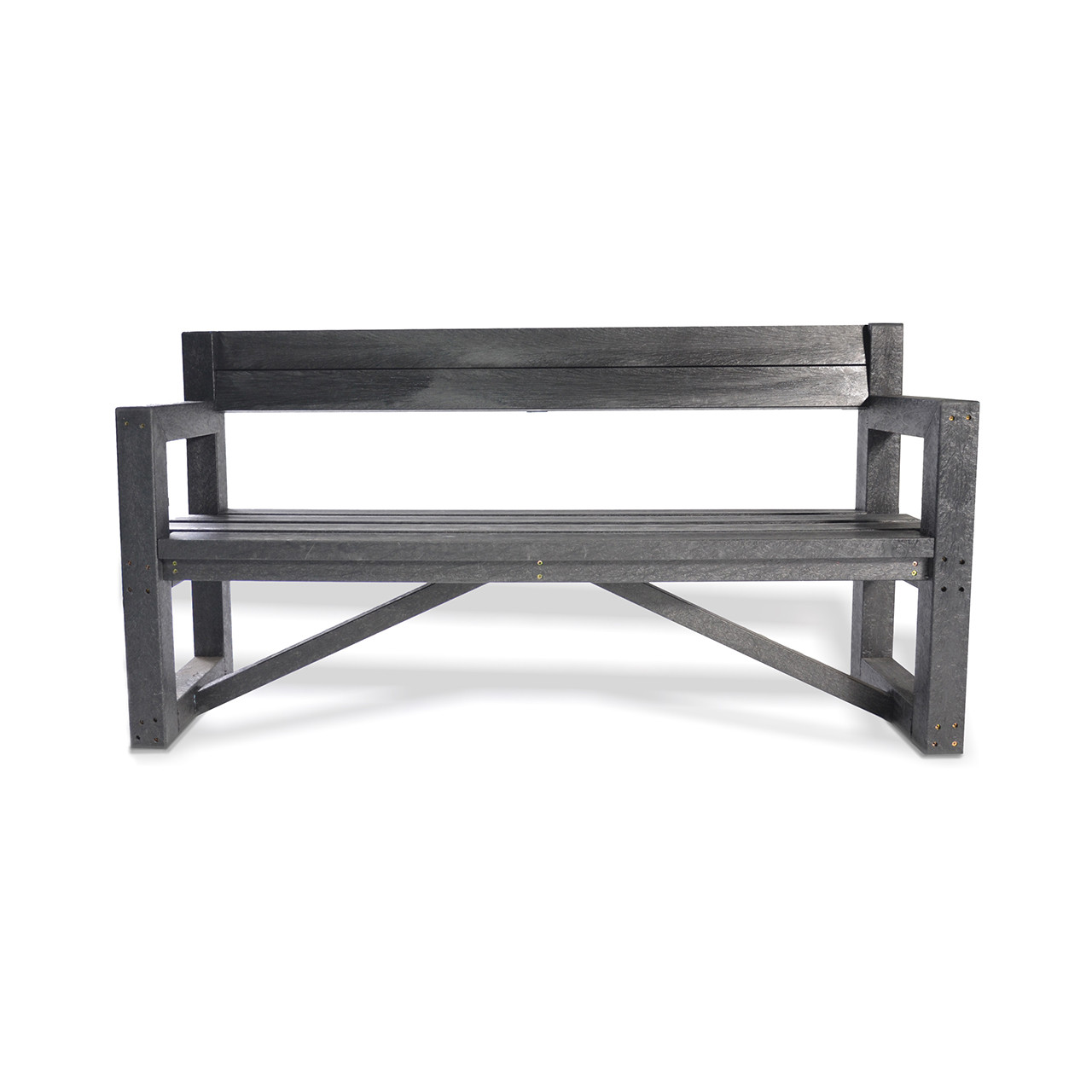 Photograph of Plaswood Our City Bench Fully Assembled 1700mm - Black