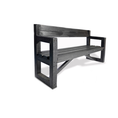 Further photograph of Plaswood Our City Bench Fully Assembled 1700mm - Black