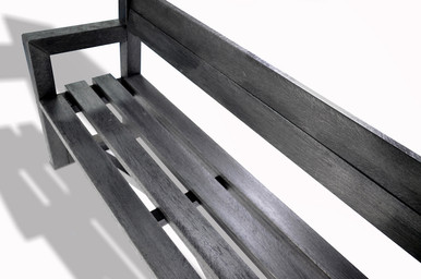 Further photograph of Plaswood Our City Bench Fully Assembled 1700mm - Black