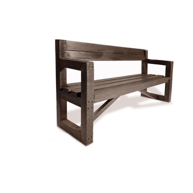 Further photograph of Plaswood Our City Bench Fully Assembled 1700mm - Brown