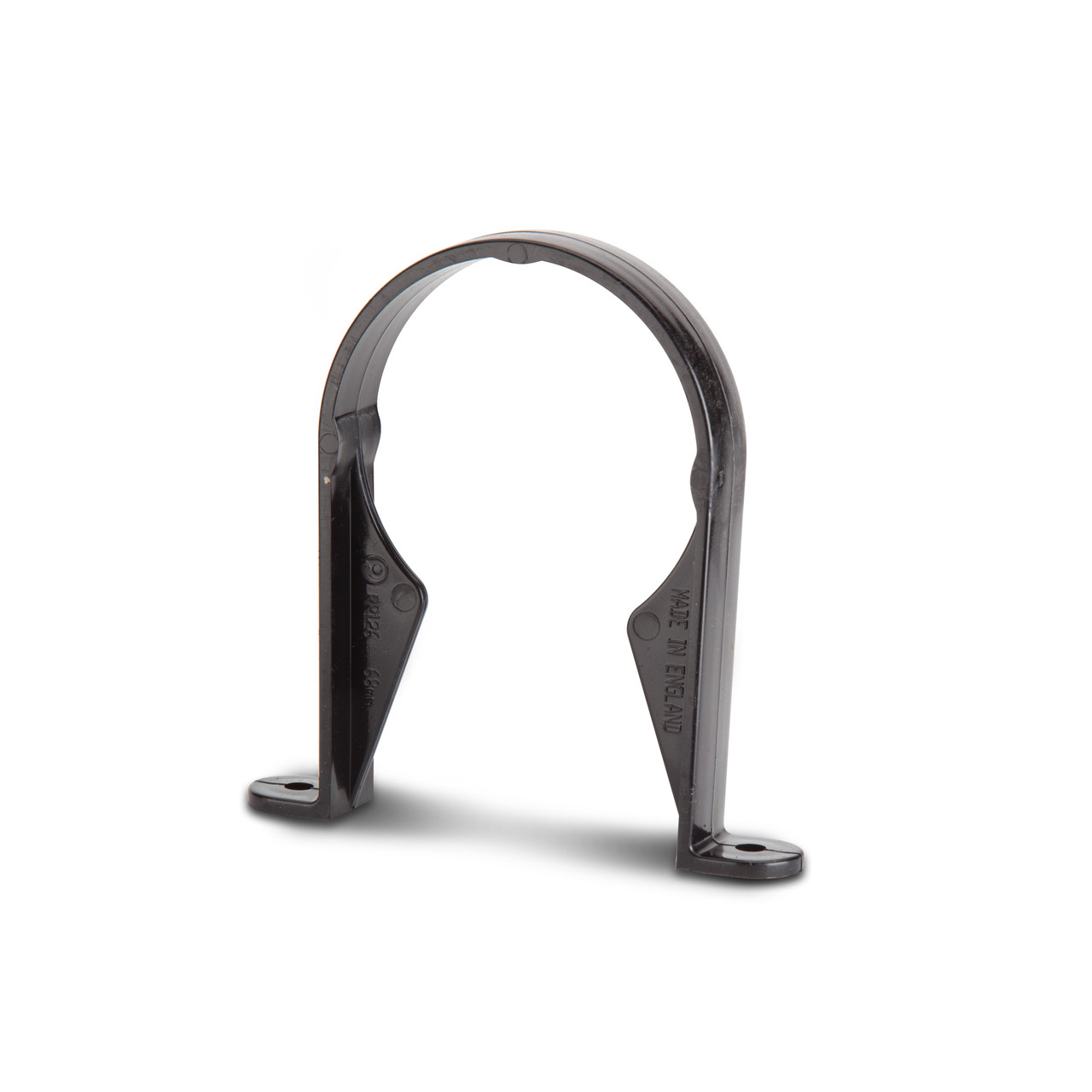 Photograph of Polypipe Round Pipe 68mm Black Pipe Brackets