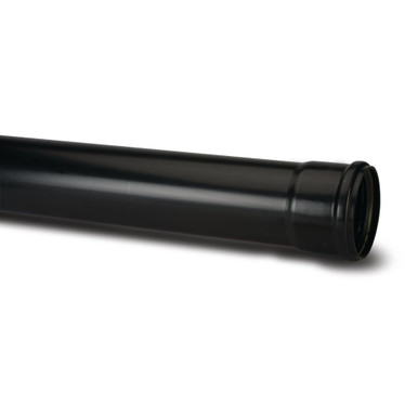 Further photograph of Polypipe Soil & Vent 82mm Black 3m Single Socket Pipe