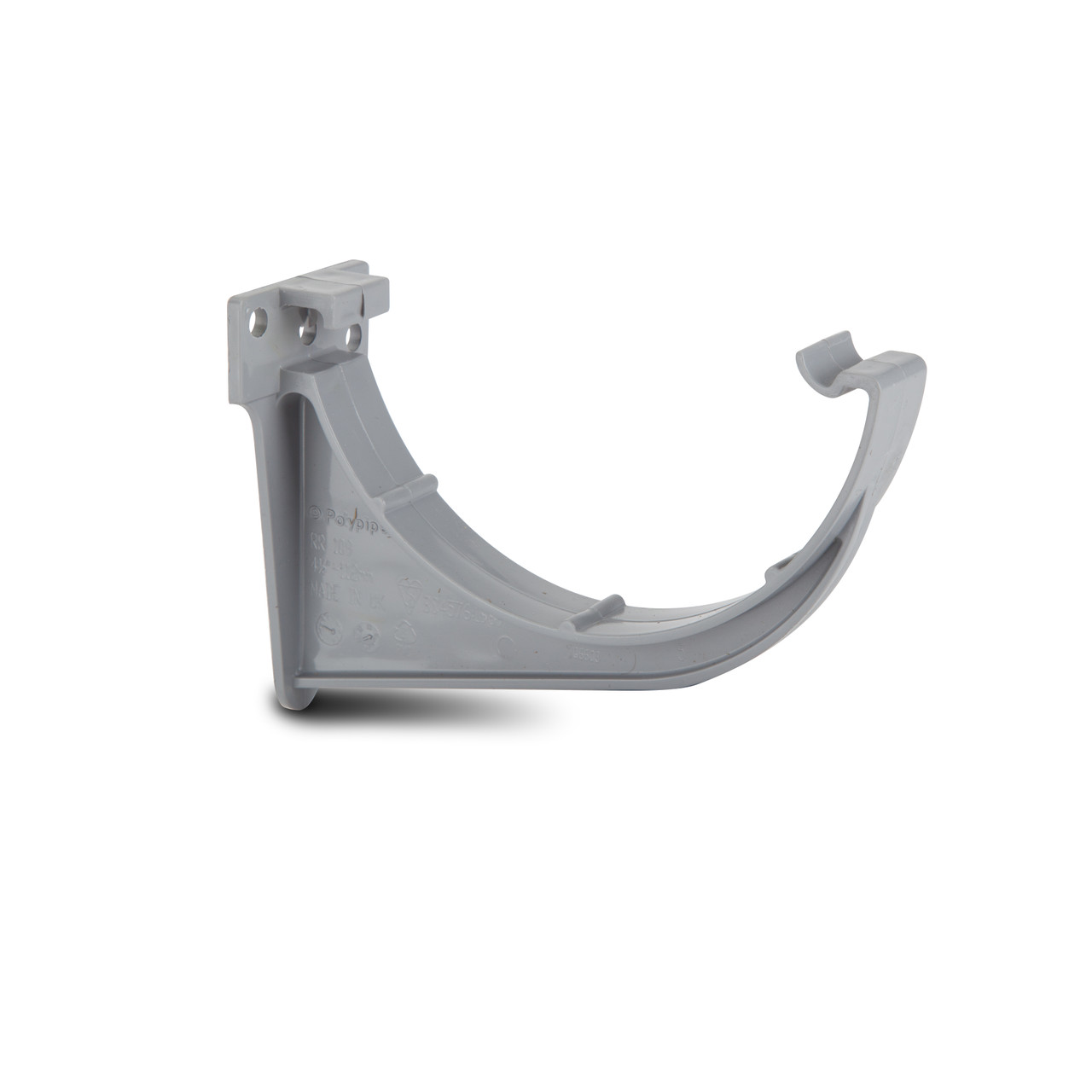 Photograph of Polypipe Half Round 75mm Grey Gutter Fascia Bracket