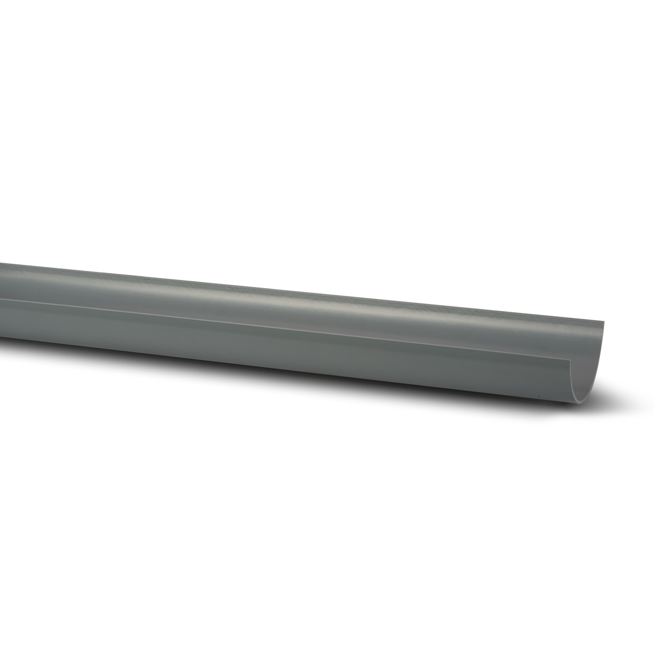 Photograph of Polypipe Half Round 112mm Grey Gutter 2m