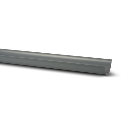 Further photograph of Polypipe Half Round 112mm Grey Gutter 2m