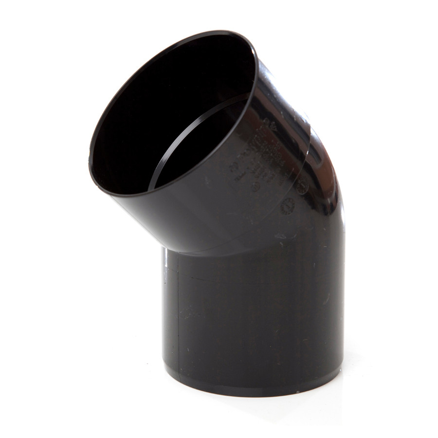 Photograph of Polypipe Soil & Vent 110mm 135? Solvent Socket x Spigot Offset Bend Black SB404