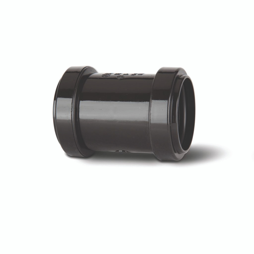 Photograph of Polypipe Push Fit Waste 32mm Black Straight Connector