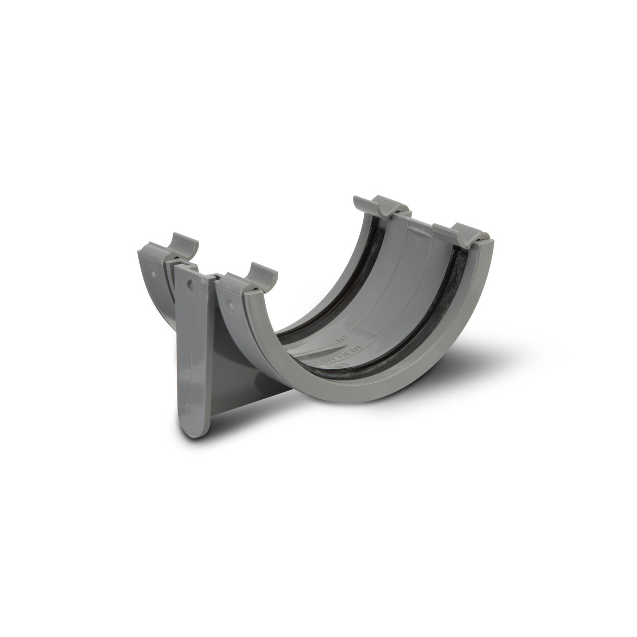 Photograph of Polypipe Half Round 112mm Grey Gutter Union Bracket