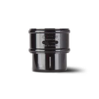 Polypipe Half Round 68mm Black Ci/Ac Pipe Connector product image