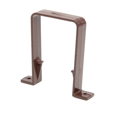 Further photograph of Polypipe Square Rainwater 65mm Square Pipe Bracket Brown RS226