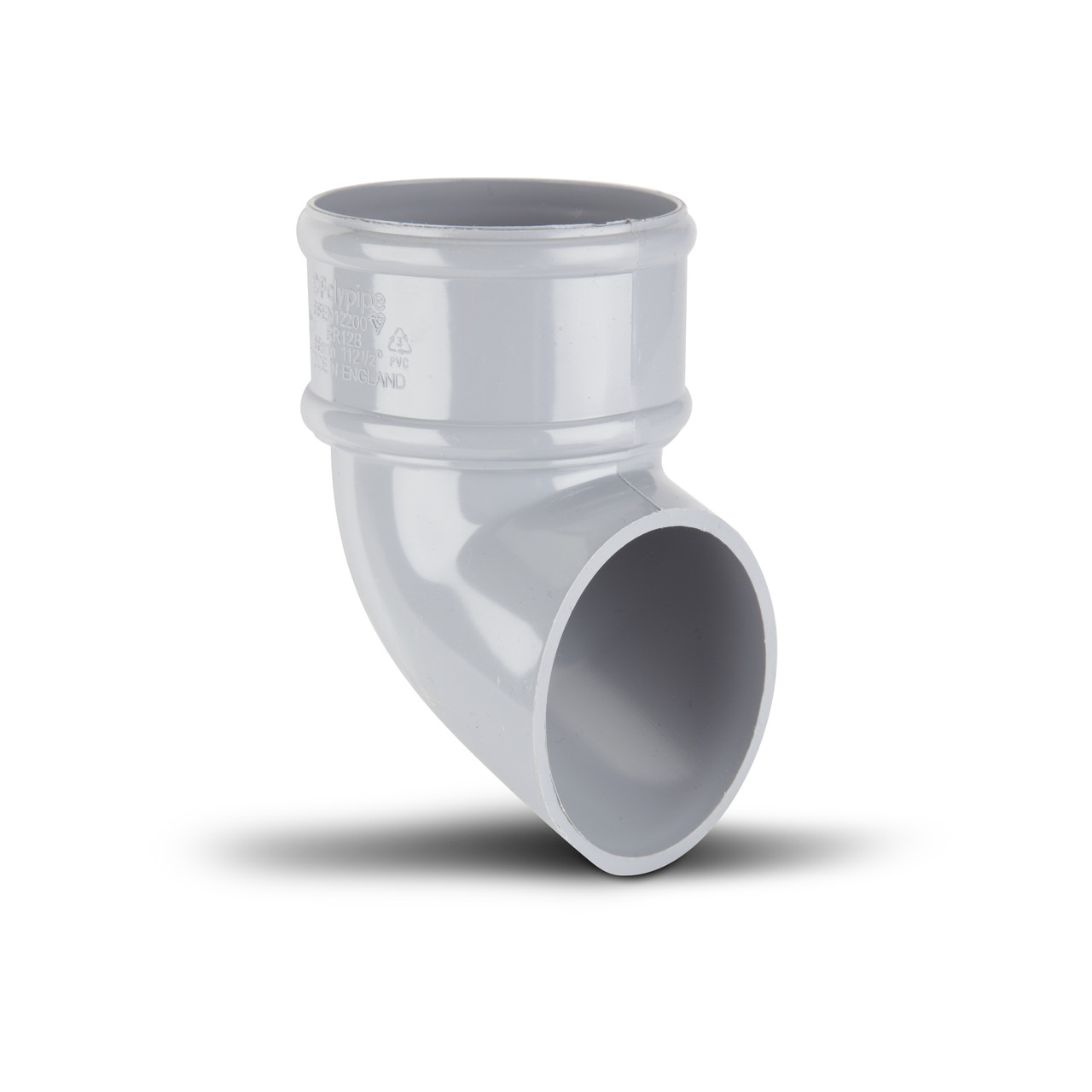 Photograph of Polypipe Rainwater Round Pipe 50mm Shoe Grey