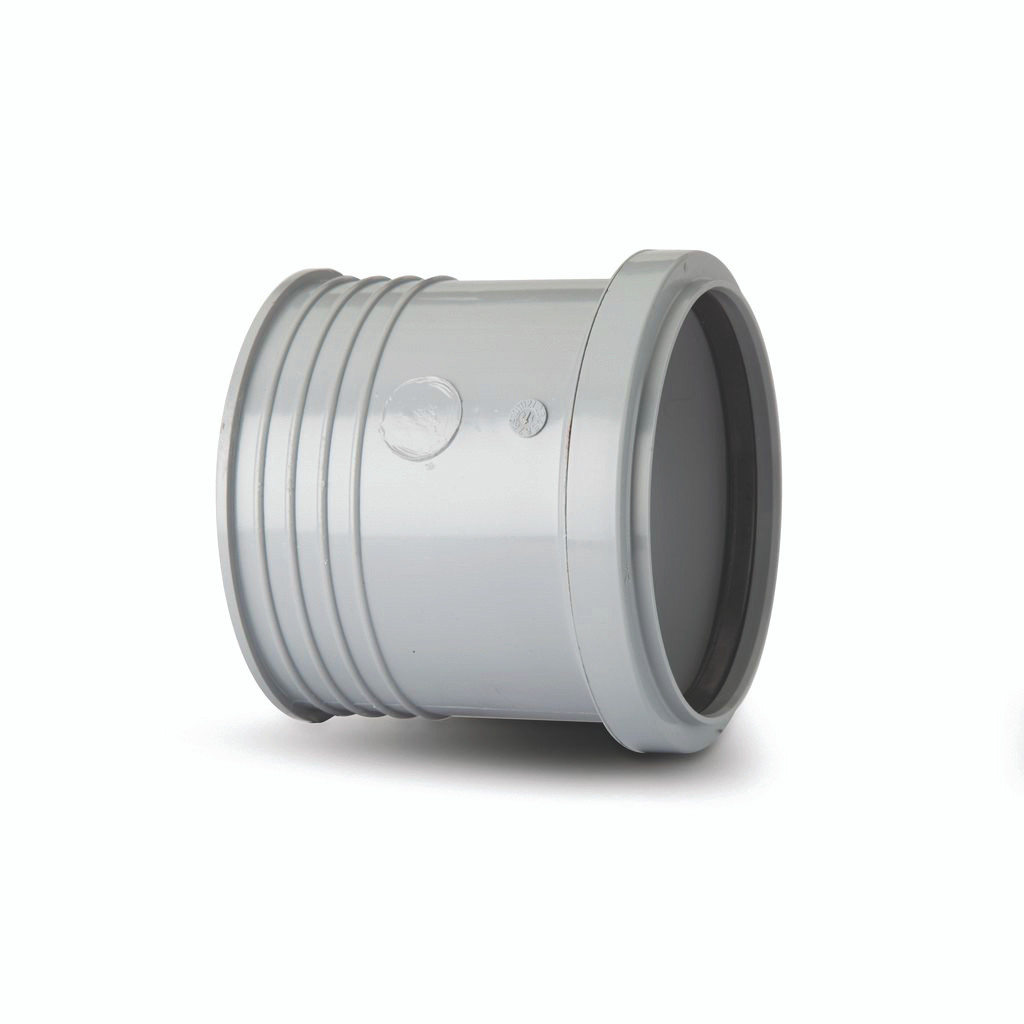 Photograph of Polypipe Soil & Vent 110mm Grey Drain Connector