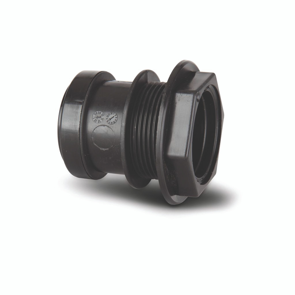 Photograph of Polypipe Push Fit Waste 32mm Black Tank Connector