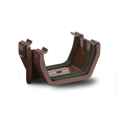 Polypipe Square 112mm Brown Gutter Union Bracket product image