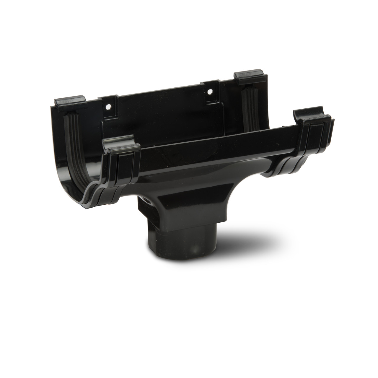 Photograph of Polypipe Ogee Gutter Black Running Outlet